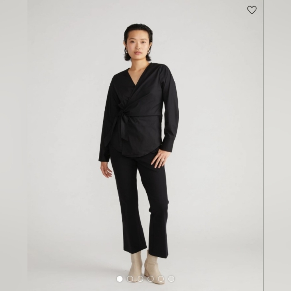 Universal Standard Ponte Bootcut Pants Black | Stretch Work Trouser | 10 -12